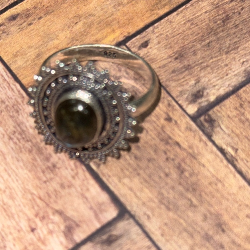Fiery Labradorite Silver Ring - image 5